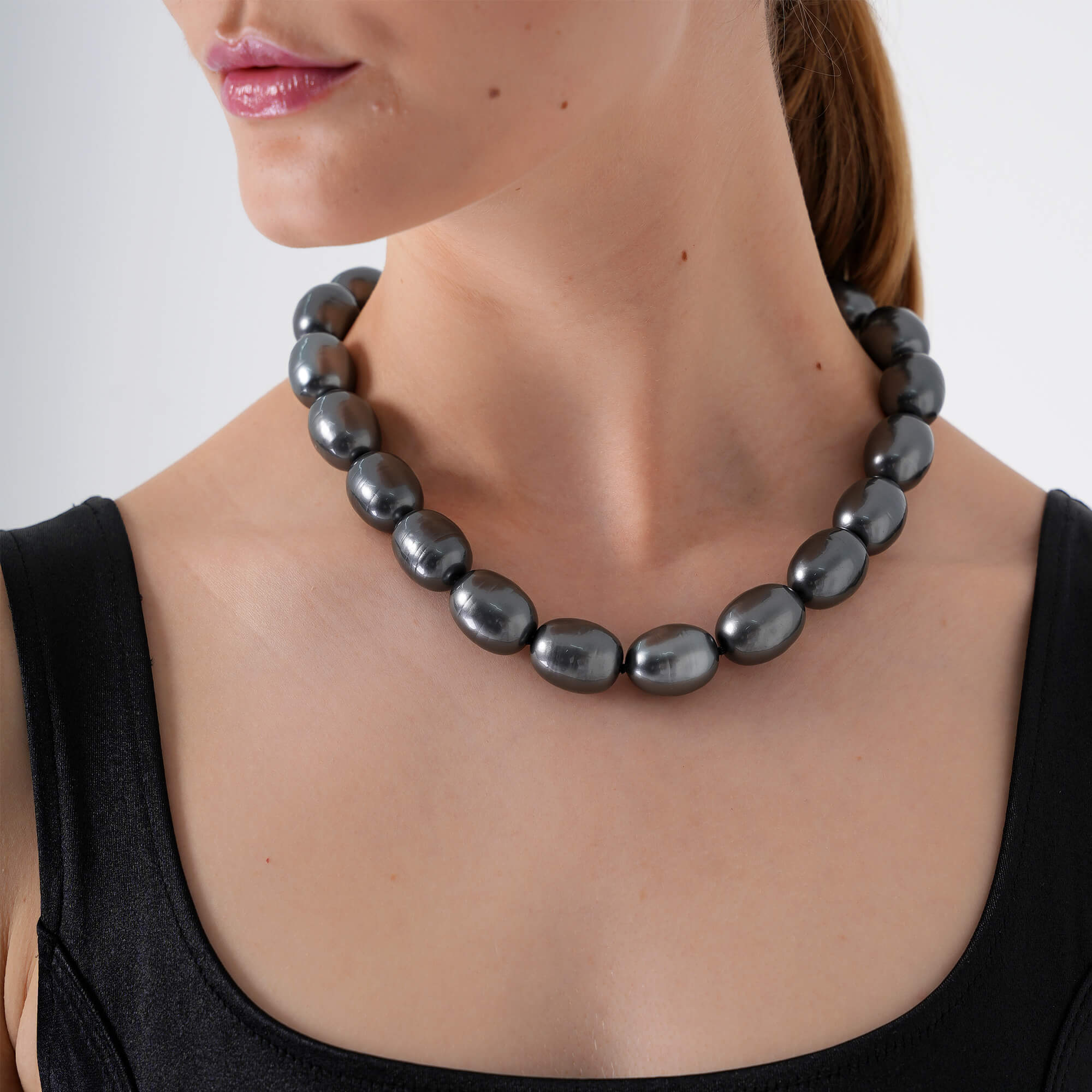 Chanel - Grey Pearl Necklace